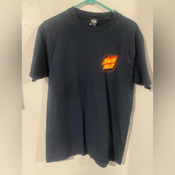 Santa Cruz Skateboards Other - Santa Cruz Navy Blue Fire Shirt Men’s Medium